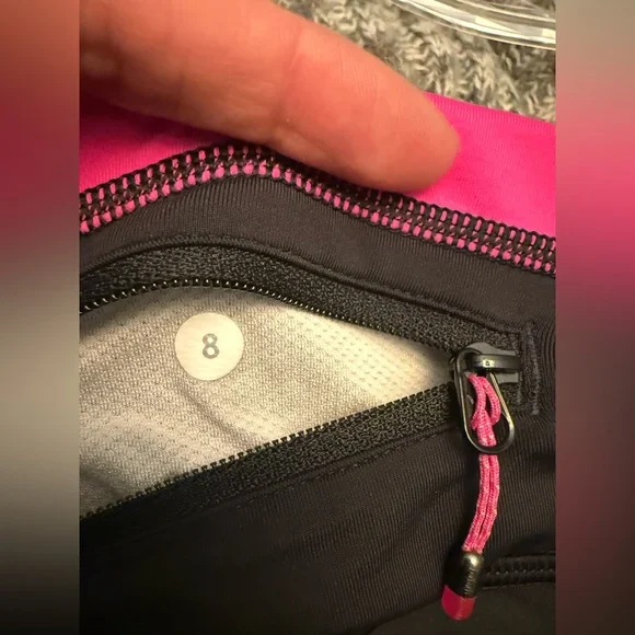 LULULEMON Speed Tight *Brushed Interlock Black Quilt Reflect Ruched Leg pants 8✨ - Picture 10 of 14